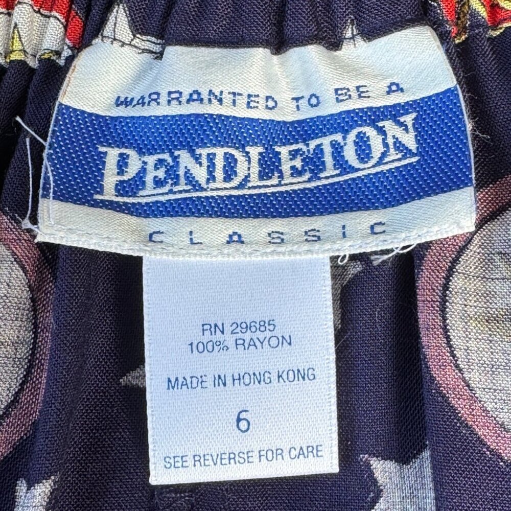 Vintage Pendleton Nautical MIDI Skirt with Pockets Multicolor Size 6 - Picture 13 of 15